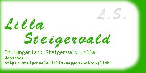 lilla steigervald business card